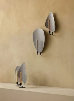 MENU Porte-bougie Mural Flambeau, 40 cm, Laiton Bronze - Gris -Ménagers Décoration Boutique MENU Flambeau Candle Holder Table Wall 7 1