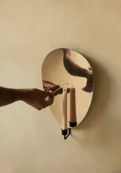 MENU Porte-bougie Mural Flambeau, 40 cm, Noir - Laiton -Ménagers Décoration Boutique MENU Flambeau Candle Holder Wall 3