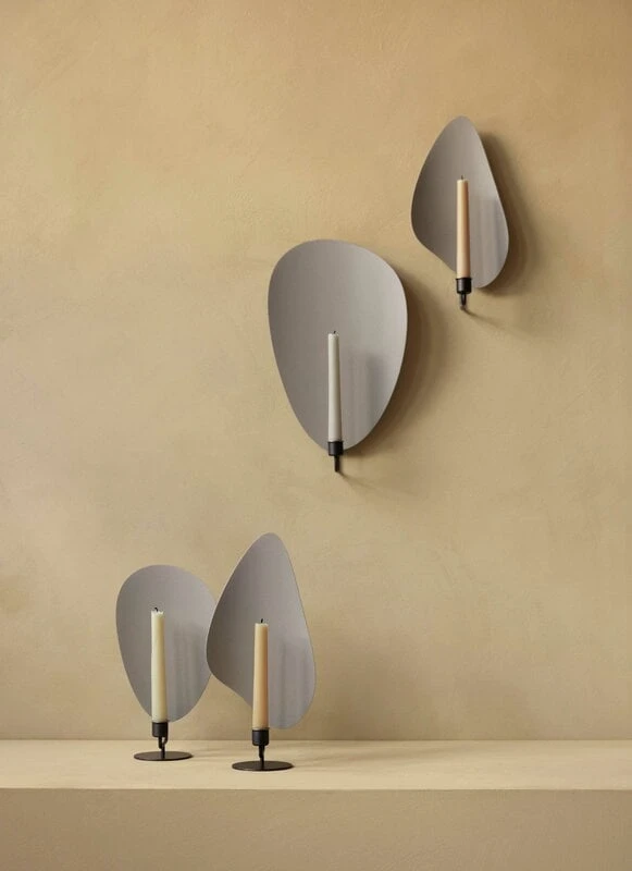 MENU Porte-bougie Flambeau, 34 cm, Laiton Bronze - Gris 5 MENU Porte-bougie Flambeau, 34 cm, Laiton Bronze - Gris – Image 5