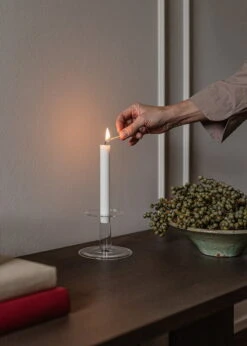 MENU Bougeoir Abacus, 8,5 cm, Verre Transparent -Ménagers Décoration Boutique MENU Triptych Bowl Abacus Candle Holder Androgyne Lounge Table 1