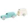 Magis ArcheToys, Voiture 2 Et Caravane, Vert Clair - blanc