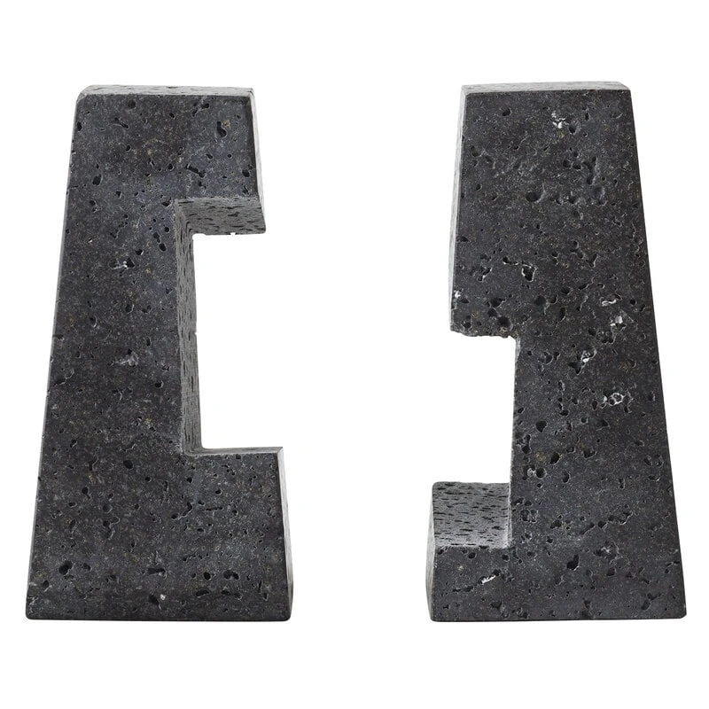 MENU Serre-livres Converge, Pierre De Lave 1 MENU Serre-livres Converge, Pierre De Lave