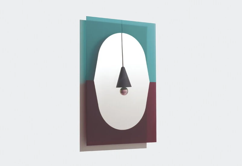 Petite Friture Miroir Wander, 40 x 55 cm, émeraude - Cerise 2 Petite Friture Miroir Wander, 40 x 55 cm, émeraude - Cerise – Image 2