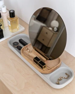 Fritz Hansen Miroir De Table KN Slide, Frêne - Béton Gris -Ménagers Décoration Boutique Midsummer Bedroom 12