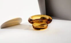 Nedre Foss Bougeoir Pour Bougie Chauffe-plat Sirkel, Jaune Ambre -Ménagers Décoration Boutique OOqt BVA