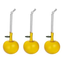 Iittala Pomme En Verre, 3 pièces, Jaune