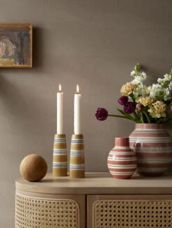 Kähler Bougeoir Omaggio Nuovo, 16 cm, Ocre -Ménagers Décoration Boutique Rosendahl 2022 690156 690166 690163