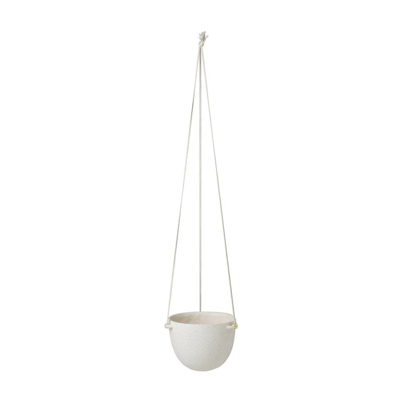 Ferm LIVING Grand Pot Suspendu Speckle, Blanc Cassé 1 Ferm LIVING Grand Pot Suspendu Speckle, Blanc Cassé