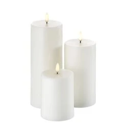 Uyuni Lighting Bougie Pilier LED, 7,8 x 10 cm, Nordic White -Ménagers Décoration Boutique UYUNI Lighting ul pi nw78015 LED pillar candle 210 deco