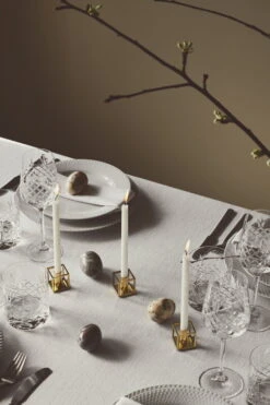 By Lassen Bougeoir Kubus Micro, Lot De 2, Plaqué Or -Ménagers Décoration Boutique by lassen Kubus SS2022 18 copy