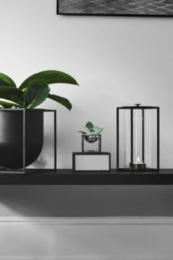 By Lassen Pot De Fleurs Kubus 23, Noir -Ménagers Décoration Boutique byLassen LightIn Kubus Bowl Mini Nickel Flowerpot 23 1