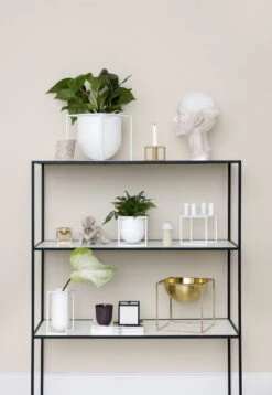 By Lassen Pot De Fleurs Kubus 14, Blanc -Ménagers Décoration Boutique byLassen Twin Kubus Flowerpots 300