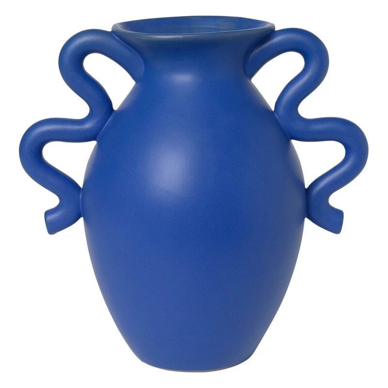 Ferm LIVING Vase De Table Verso, Bleu Vif 1 Ferm LIVING Vase De Table Verso, Bleu Vif