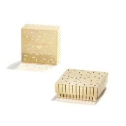 Fundamental Berlin Boîte Brass Box, Stop -Ménagers Décoration Boutique square with lid