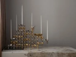 STOFF Copenhagen Bougeoir STOFF Nagel, Lot De 3, Laiton -Ménagers Décoration Boutique stoff 5700002017161 2