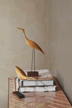 Warm Nordic Beak Bird, Tall Heron, Chêne -Ménagers Décoration Boutique warmnordic beak birds oak